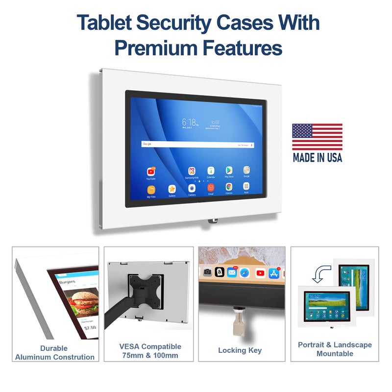 TABcare Locking Anti-Theft Metal Case for Samsung Galaxy TAB A 10.1 2019 Tablet for Kiosk, POS, Store, Show Display, Time Clock (TAB A 10.1 2019 SM-T510, Black) - Image 3